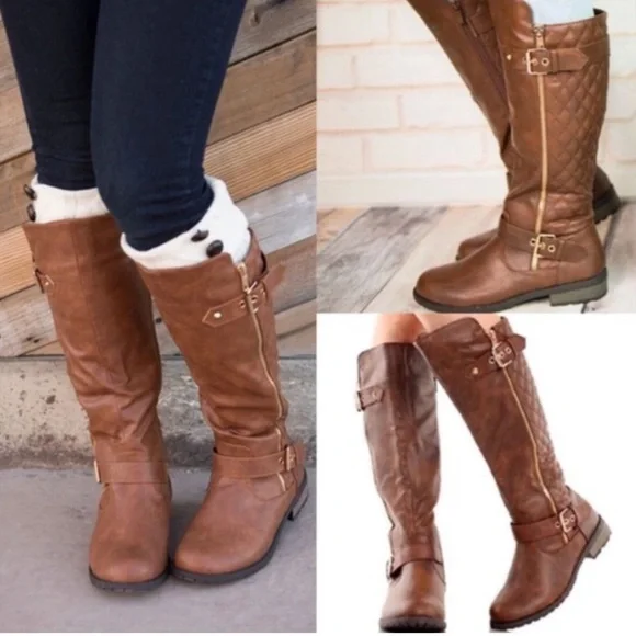 Boutique Brown Boots Size 6.5 - Picture 3 of 3